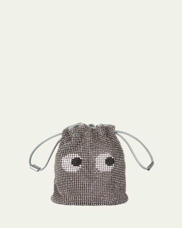 Eyes Mesh Crystal Pouch Bag